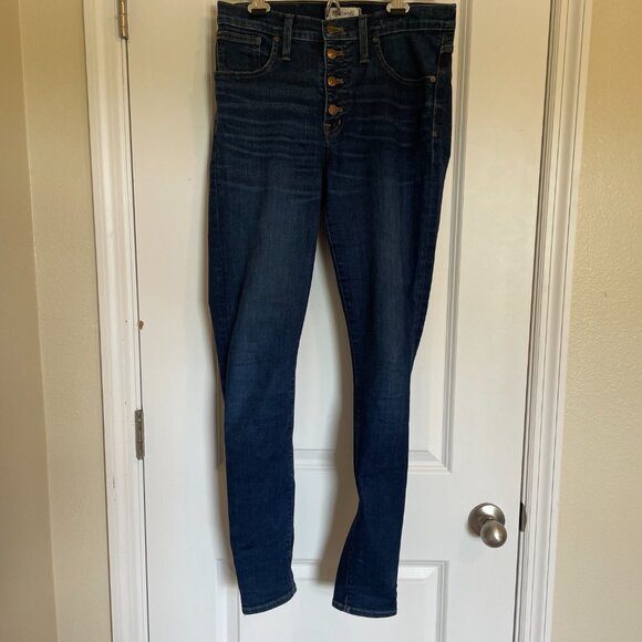 Madewell Tall 9" High Rise Skinny Jeans in Hayes Wash: Button-Front Edition - Picture 3 of 8